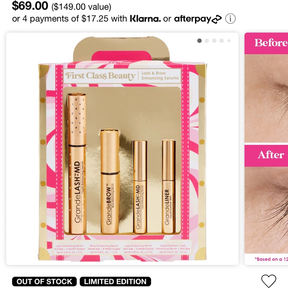 Grande Cosmetics First Class Beauty Lash & Brow Set